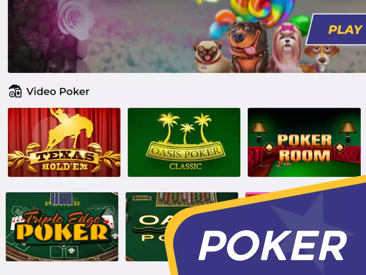 There are different types of poker at Bilbet.